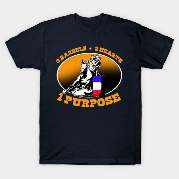 Barrel Racer Bond Between Horse and Rider T-Shirt by Gold Wings Tees